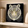 DIY Pearl Painting Tiger for Home Wall Decor with Frame(30x30cm)