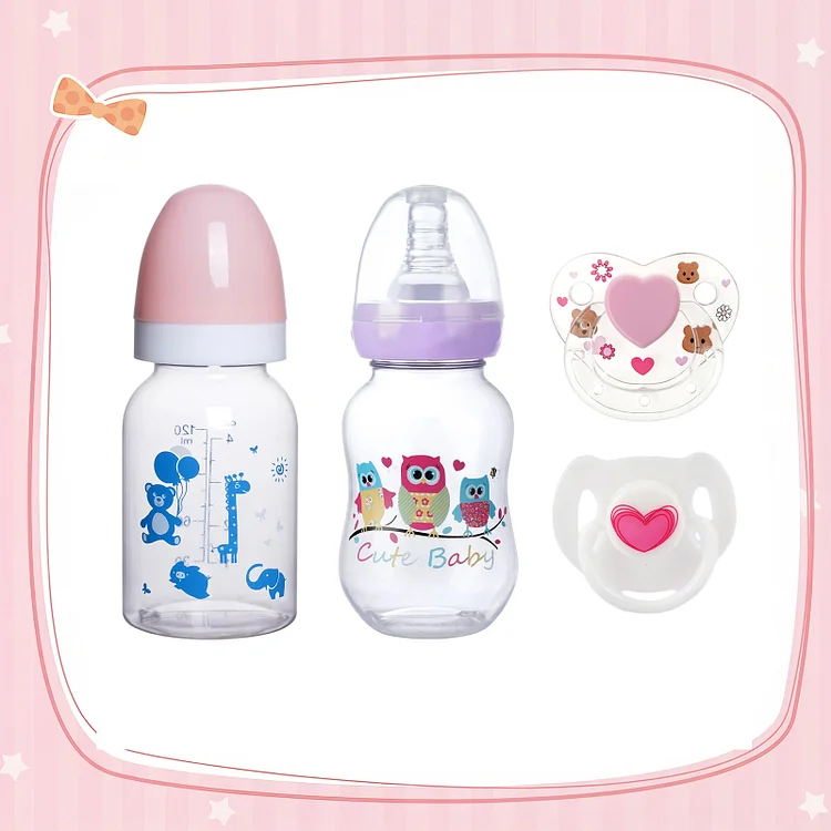 Magnetic Baby Doll Pacifiers & Bottle Set Babeside Baby Doll Accessories 4 Pcs
