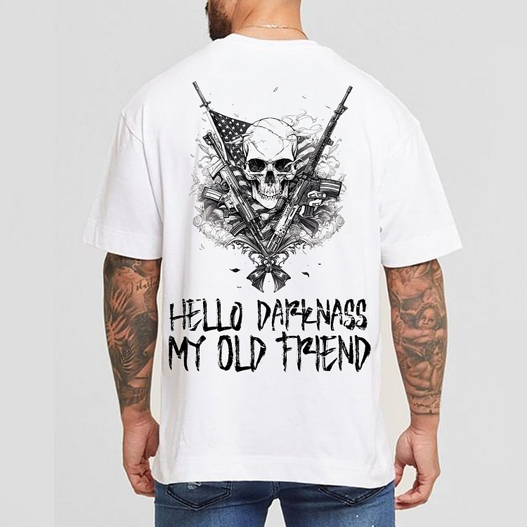 Hello Darkness My Old Friend Men's Short Sleeve T-shirt-Cosfine