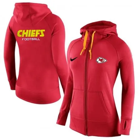 Women's  Kansas City Chiefs Full-Zip Performance Hoodie Red