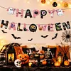 DIY Diamond Painting Halloween Banner Kit, 26 PCS "Happy Halloween" Glitter Letter Flags with Characters, Handmade Sparkling Bunting Garland for Home Party Wall Decoration