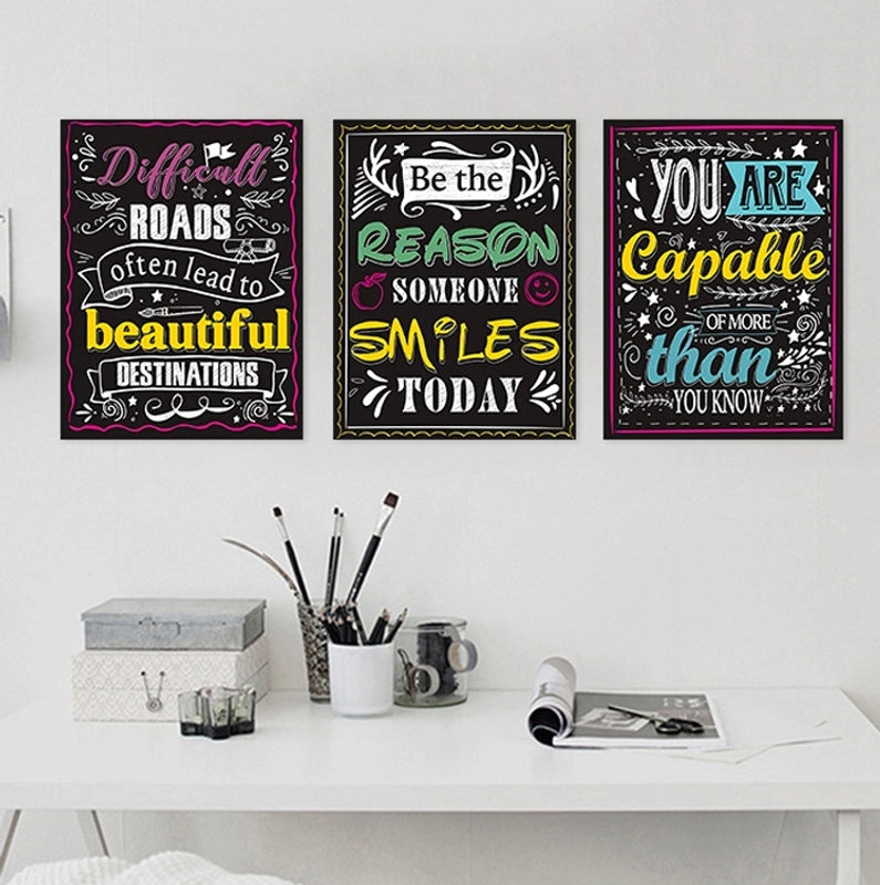 Casual Elegant Preppy Style Letter Silk Cloth Pendant Wall Art