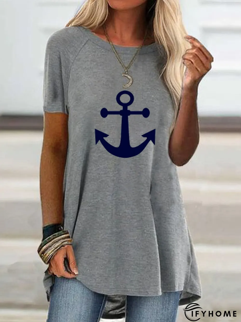Geometric Short Sleeve T-Shirt | IFYHOME