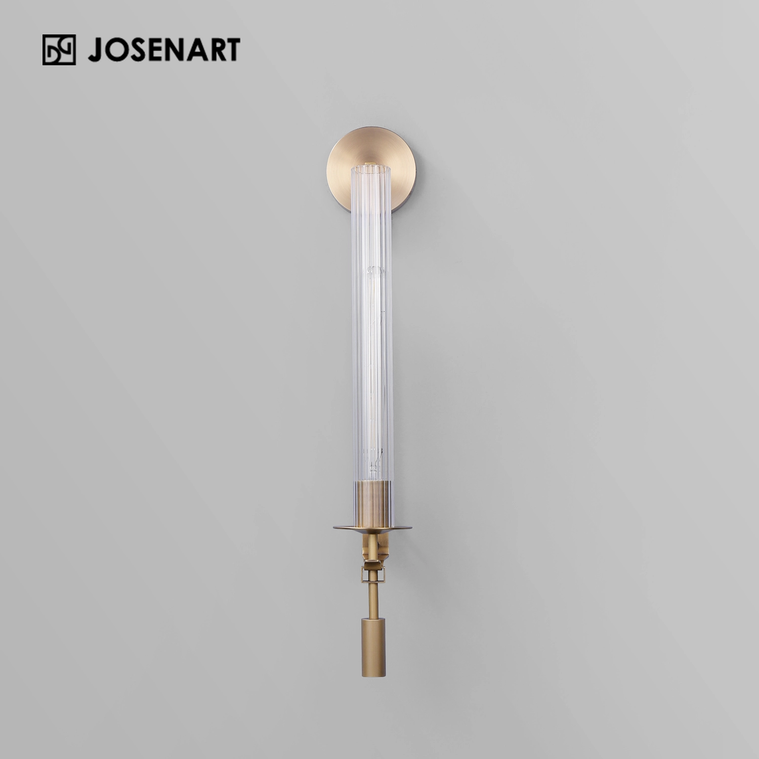 Column Fluted Glass Wall Sconce JOSENART Josenart