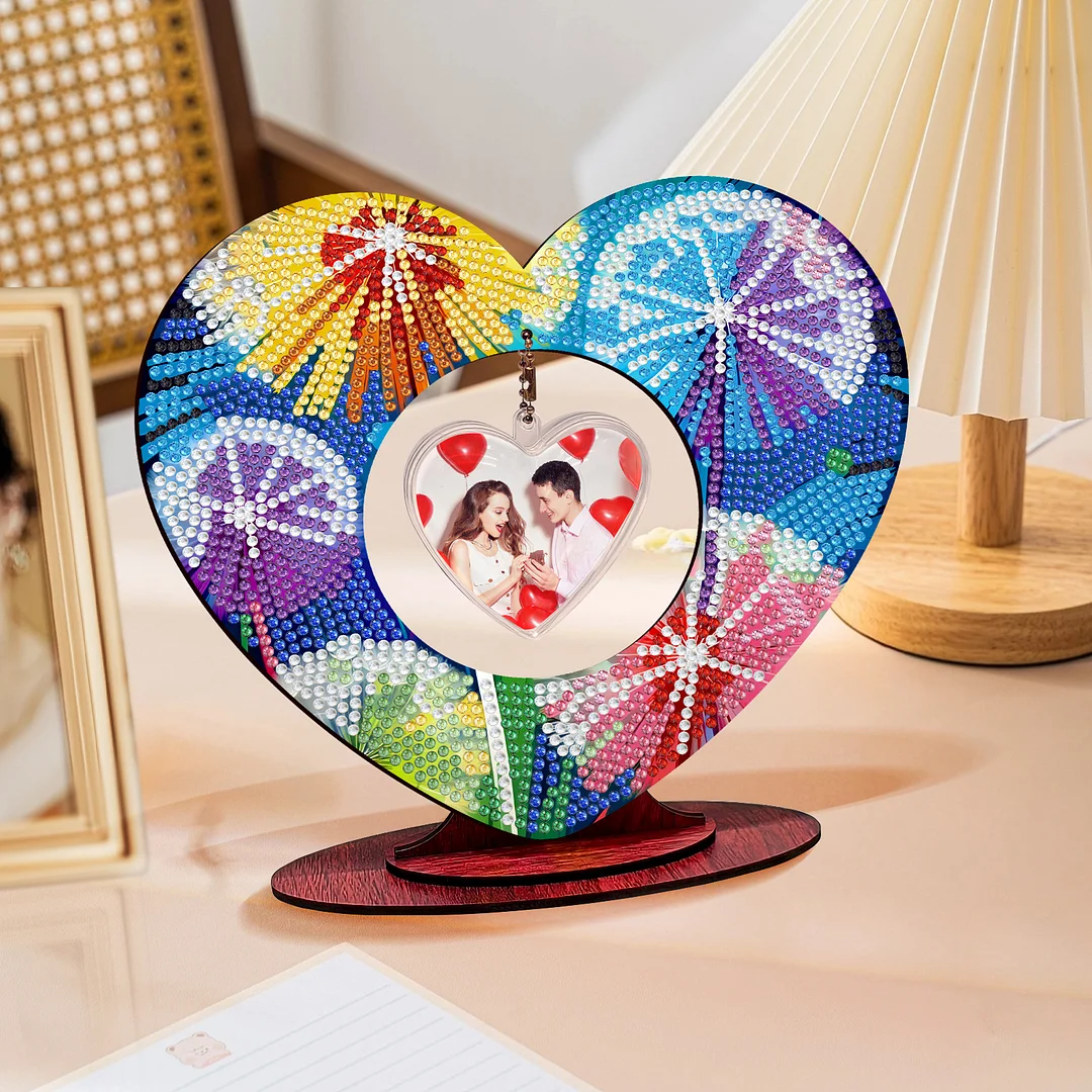 2D Flatt DIY Wooden Dandelion Desktop Diamond Art Ornament Kits Home Decor