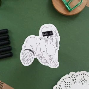 pornhint Pornhint Anime Girl Waterproof Sticker / Waifu Material / Matte Sticker / Anime Busty Girl / Sexy Adult Sticker Design