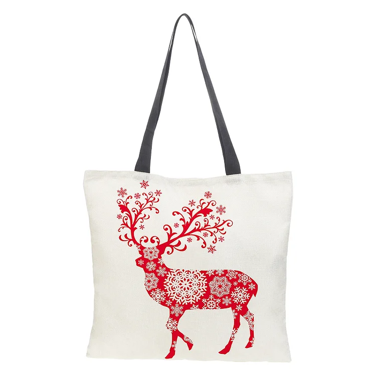 Linen Eco-friendly Tote Bag - Deer