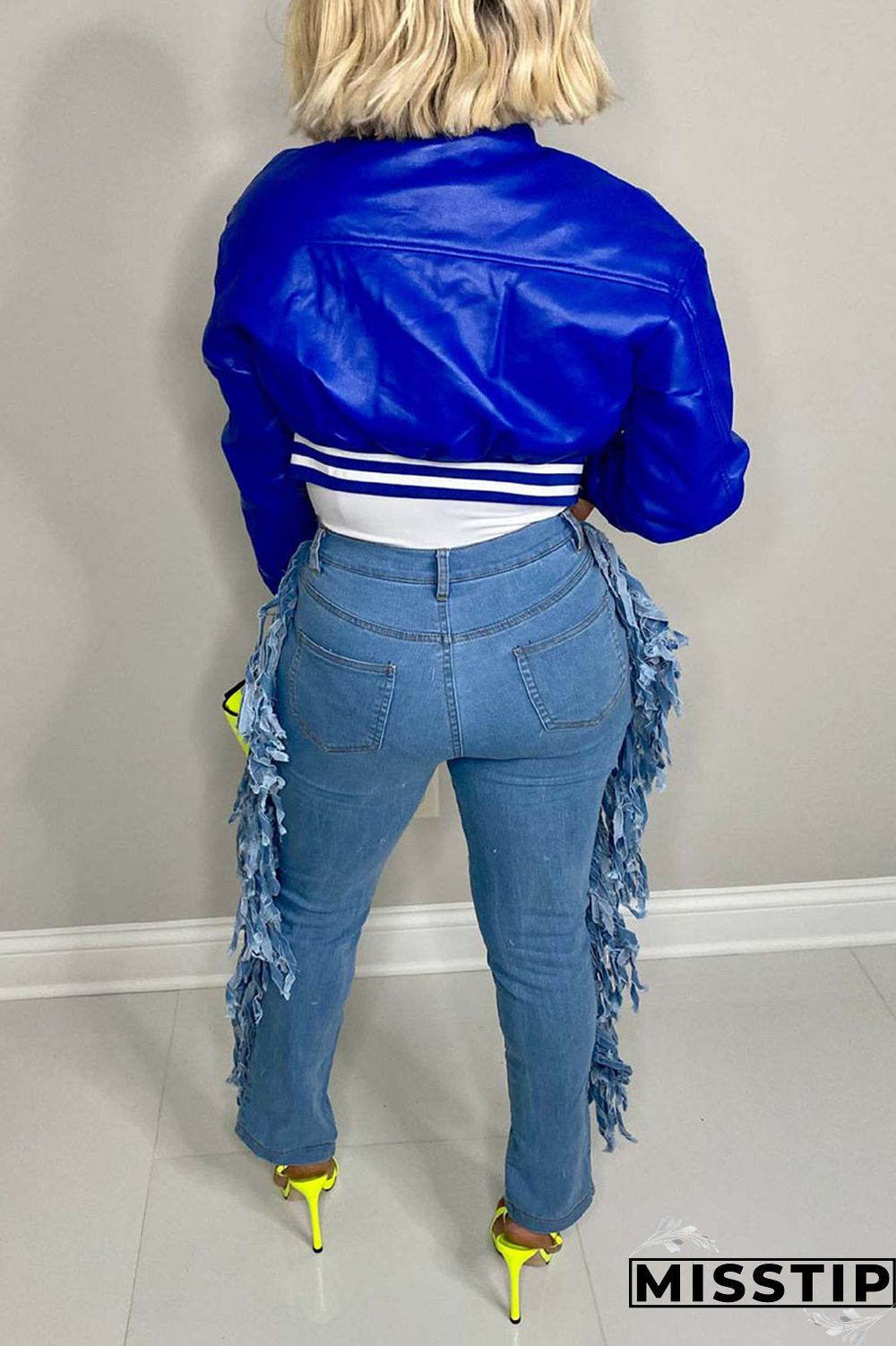 Black Casual Solid Patchwork Buckle Outerwear