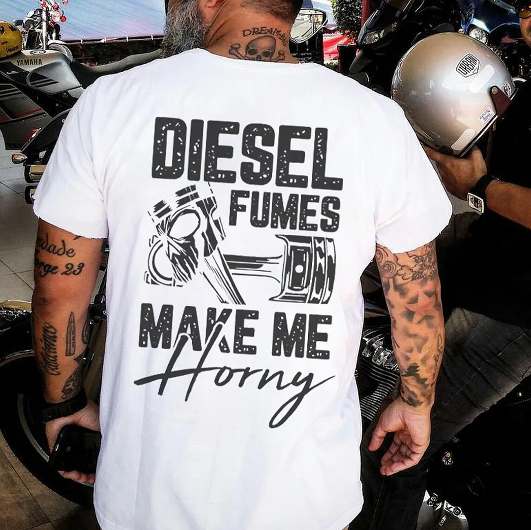 DIESEL FUMES MAKE ME HORNY Print Men's T-shirt