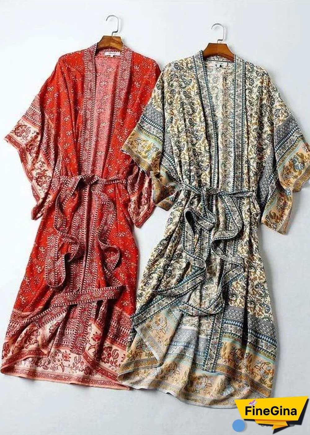 Women's Chic Sienna Boho Kimono - Red Dress