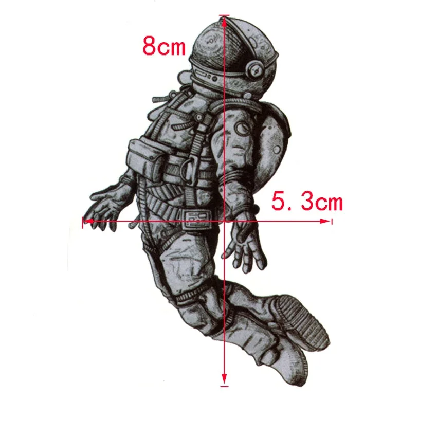 Astronaut Waterproof Temporary Tattoos Men Maquagem Harajuku Cosmonaut henna tattoo Beauty Sleeve Tatoo sticker body feminino