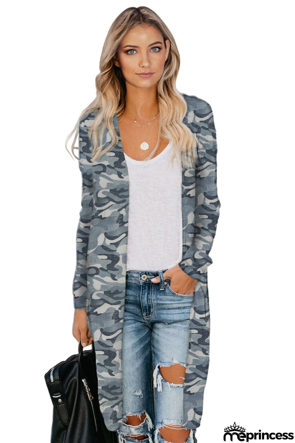 Print Long Cardigan