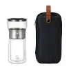 Modern Lazy Glass Tea Infuser Teapot, 3-in-1 Smart One Touch Tea Maker for Loose Leaf Tea Steeper with 9oz Double Walled Tea Cup