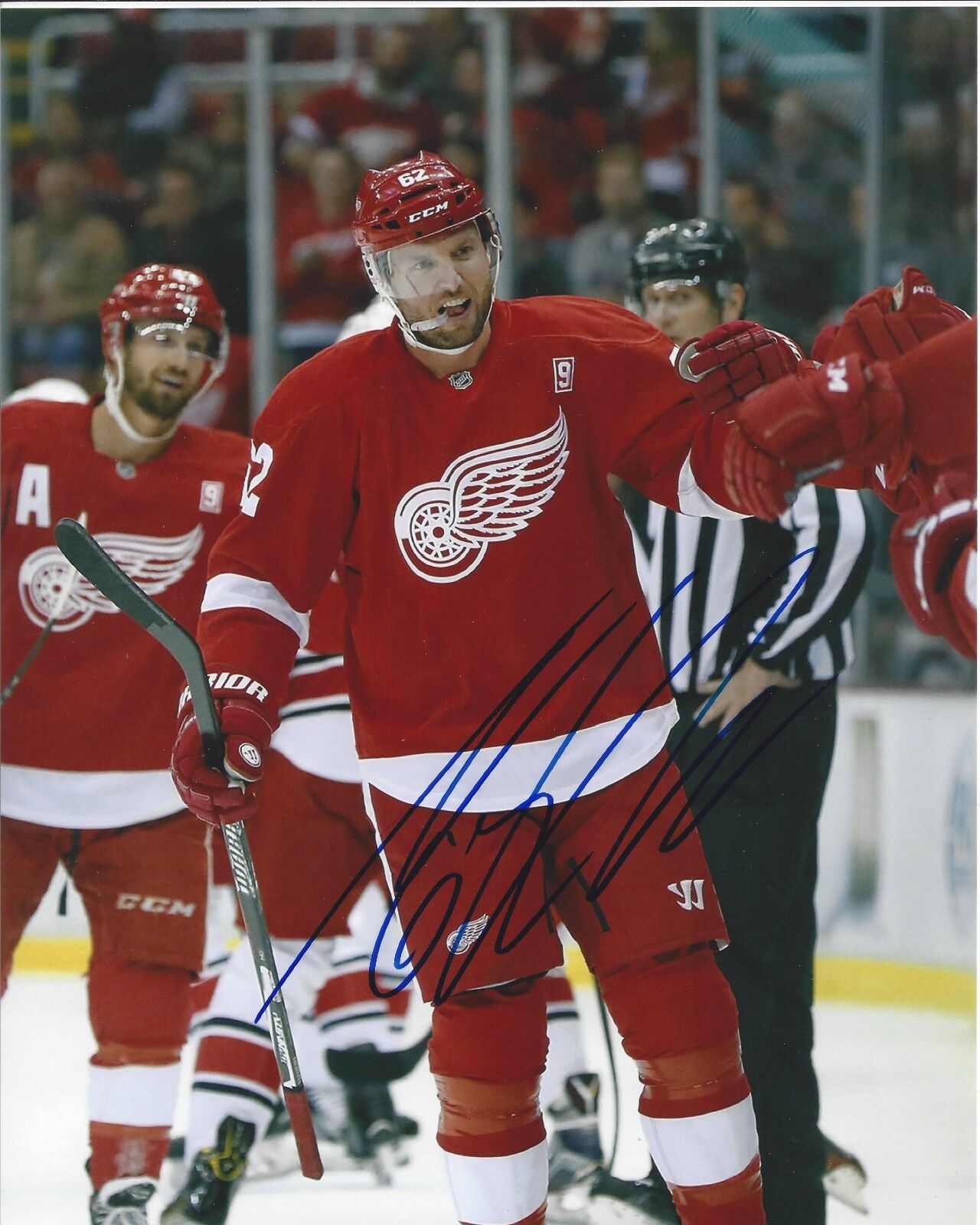 Thomas Vanek Autographed 8x10 Detroit Red WingsA285