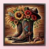 (Counted/Stamped)Cowboy Boots-11CT Cross Stitch 50*50cm