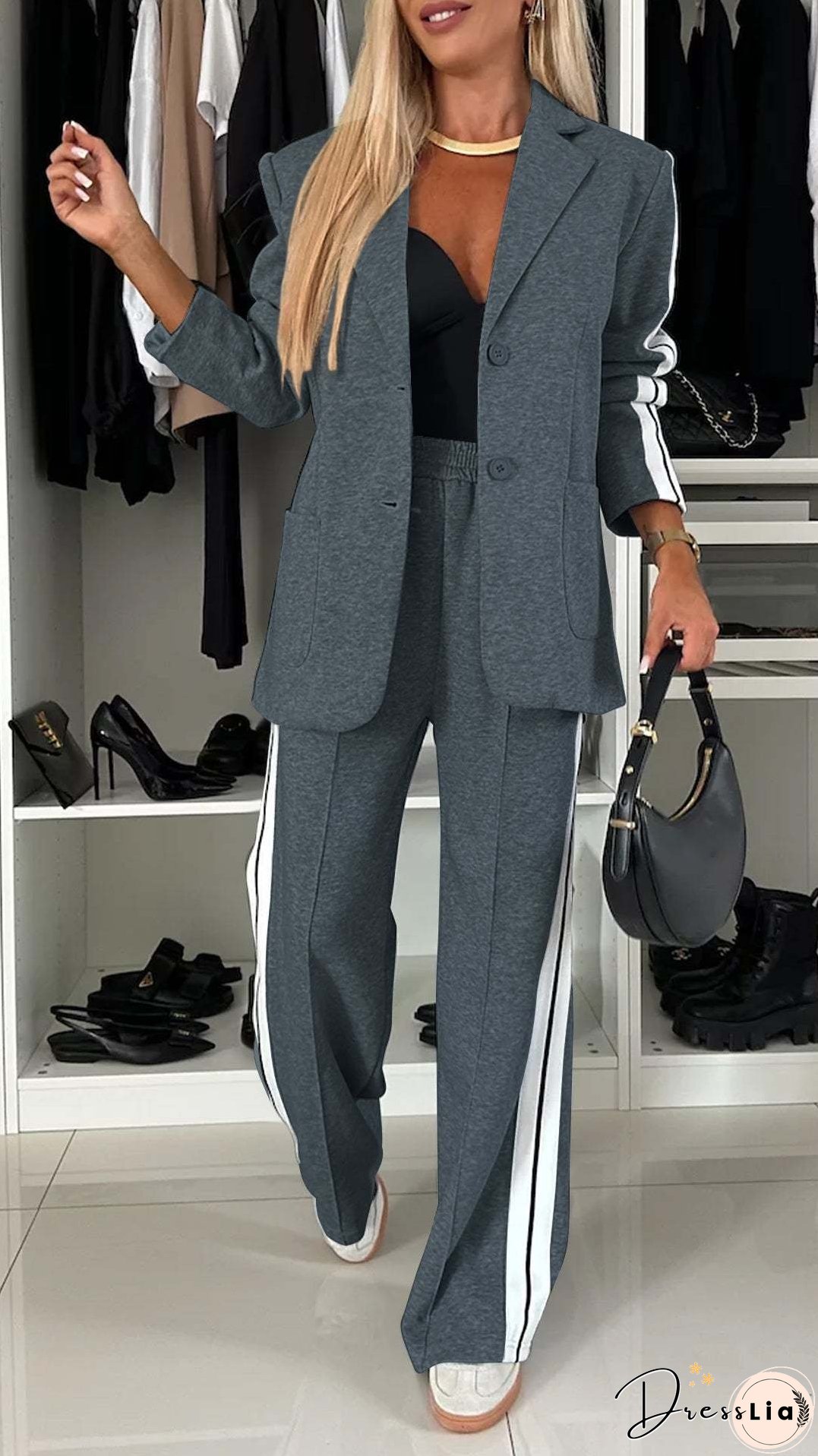 Versatile Stylish Long Sleeve Lapel Casual Suits