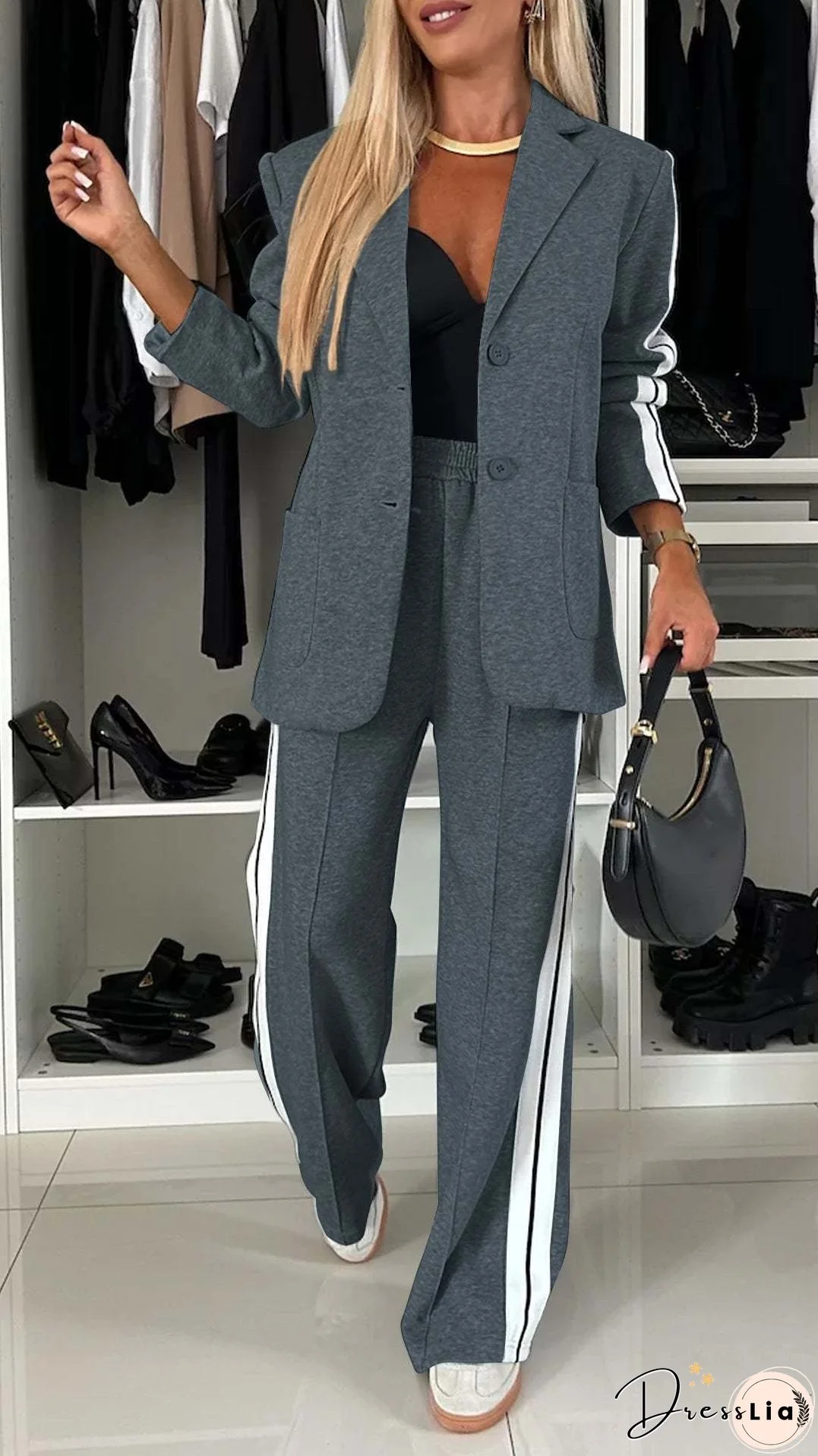 Versatile Stylish Long Sleeve Lapel Casual Suits