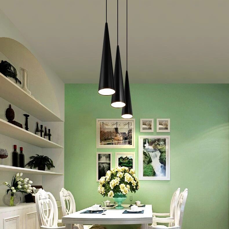 Pendant Lights Modern Kitchen Lamp Dining Living Room Cone Shape Pendant Lamps Aluminum Cylinder Tube Lamp Spot Light