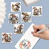 6PCS DIY Diamond Art Greeting Cards Winter Gnome Congratulations Cards & Gifts