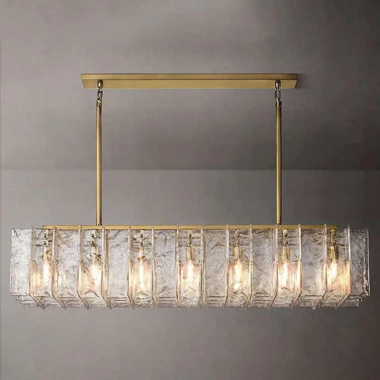 Lattice Linear Glass Chandelier 67" Vjlight