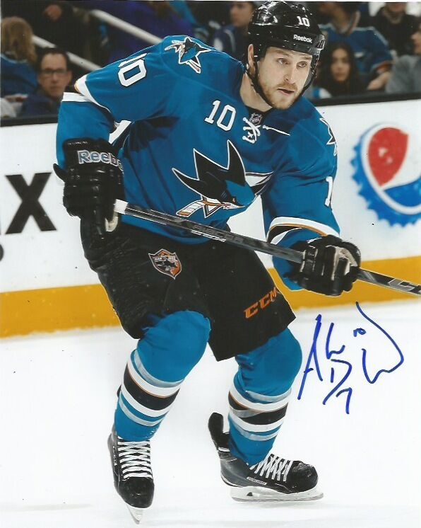 San Jose Sharks Andrew Desjardins Signed Autographed 8x10 NHL Photo Poster painting COA D