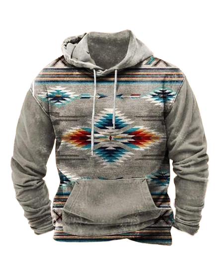 Men's Southwest Yellowstone Ethnic Patterns Hooded