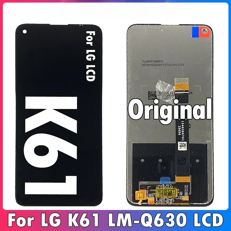 6.53" Original 100% Tested For LG K61 LCD LMQ630EAW Display Touch Screen Digitizer Assembly For LG Q61 LM-Q630 Display Repair