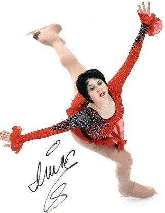 Irina Slutskaya Signed Autographed RARE Olympic Figure Skating 8x10 inch Photo Poster painting