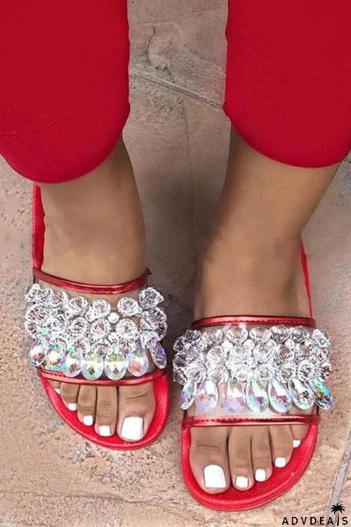 Rhinestone Flat Slipper