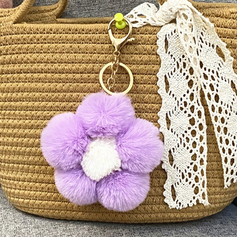 Cute Flower Metal Keychain