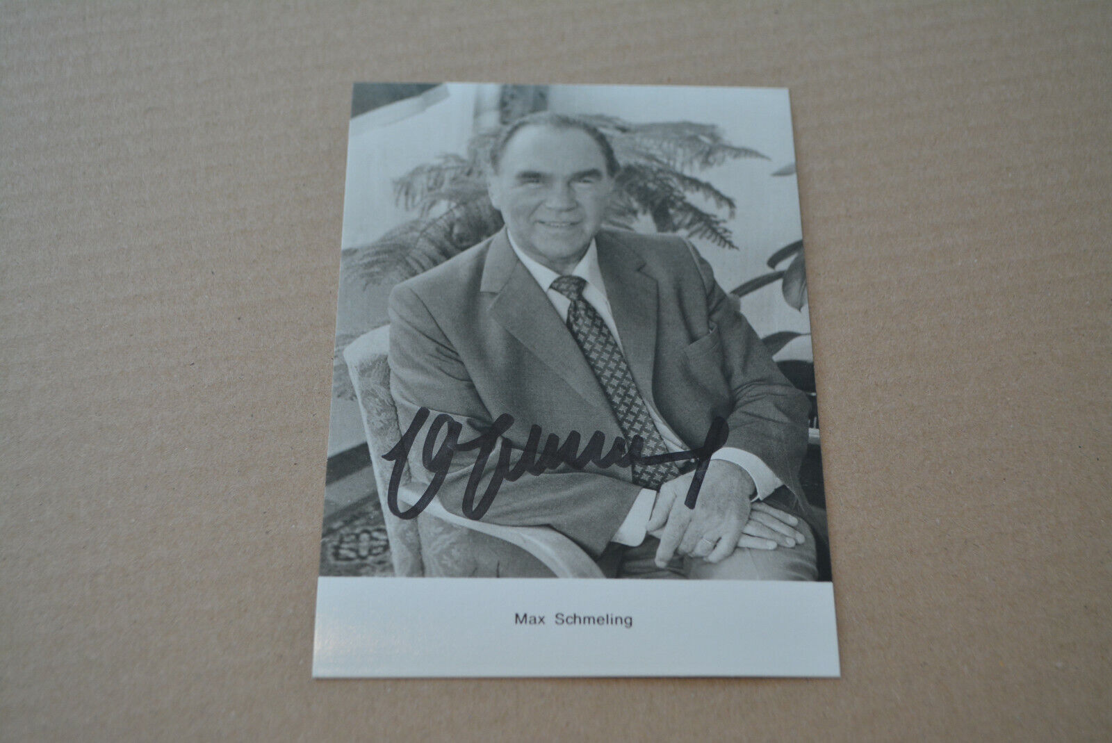 MAX SCHMELING signed autograph 3x5 autograph card VINTAGE