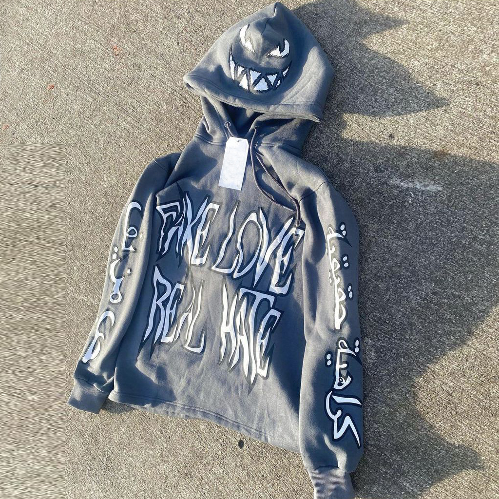 Fashion street style long-sleeved hoodie