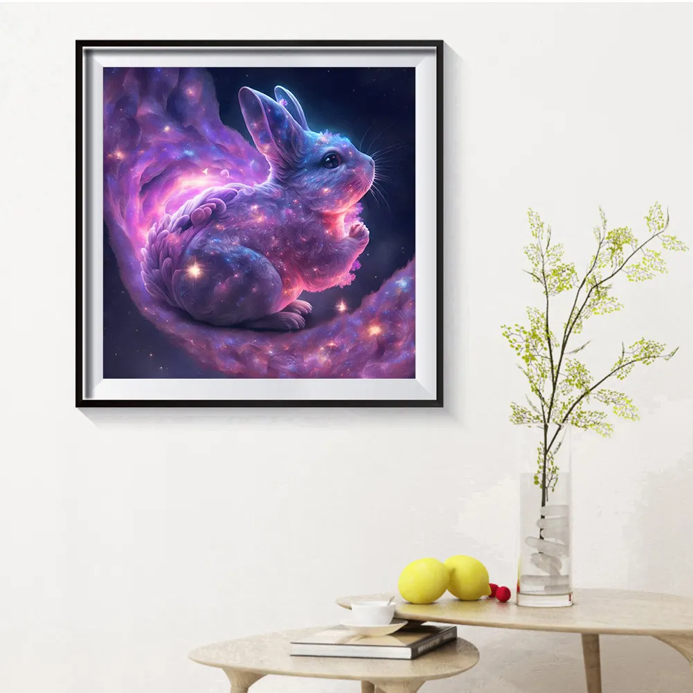 Full Round Diamond Painting 30*30cm - Praying Nebula Rabbit