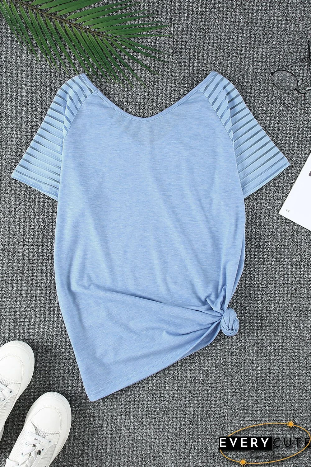 Striped Raglan Sleeve Tee