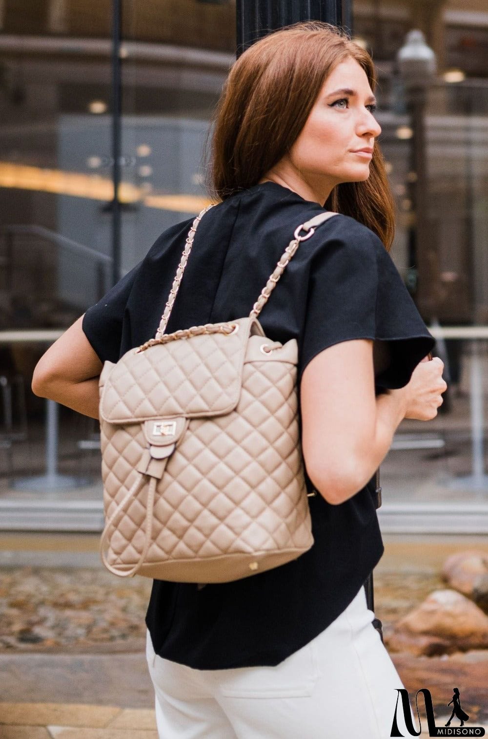 MidiSono - Quilted Convertible  Backpack