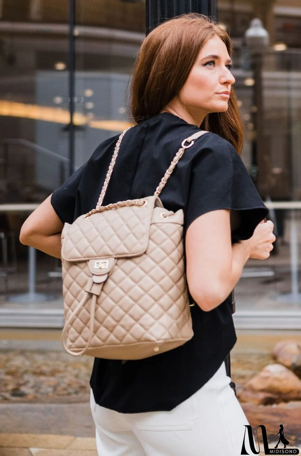 MidiSono - Quilted Convertible  Backpack