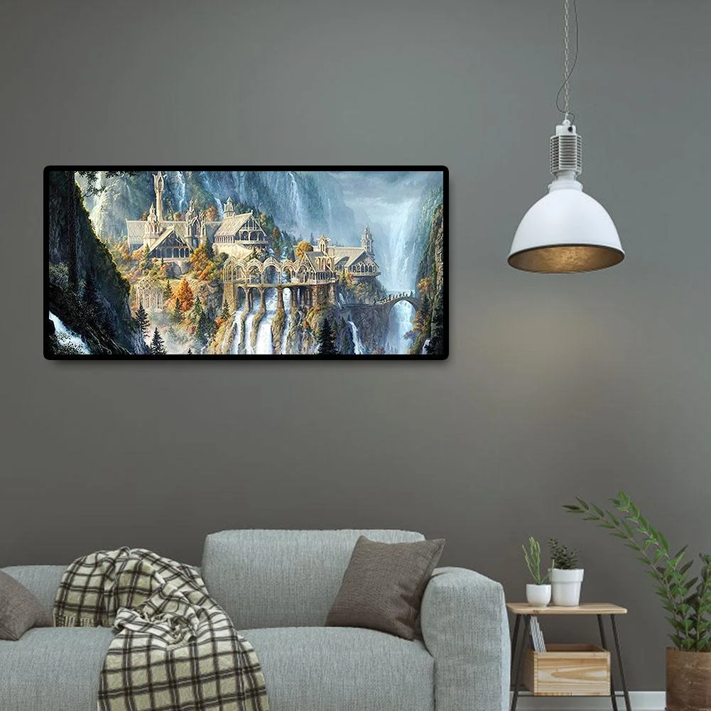 Diamond Painting - Full Round Drill - Mountain Scenery(80*40cm)