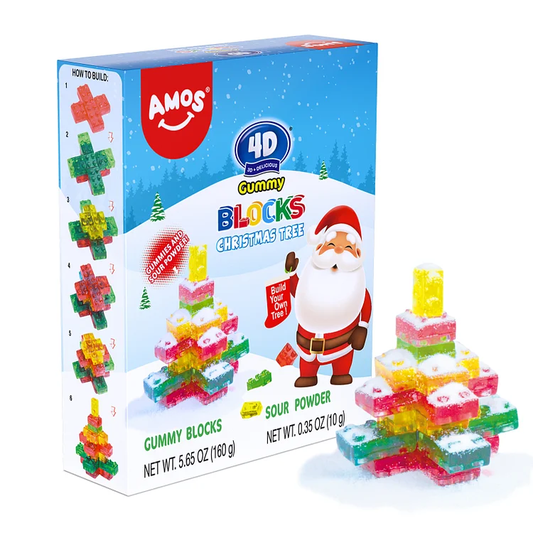 AMOS 4D Gummy Blocks-Christmas Tree (Pack of 1)