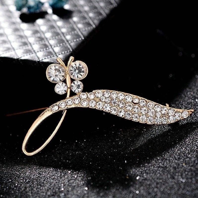 Glam Pin Geometric Alloy Inlay Artificial Pearls Rhinestones Women’S Brooches