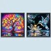 Kits de peinture diamant complet bricolage 5D rond pierres &agrave; pierres diamant&eacute;es 40*40cm peinture d&rsquo;art en cristal par diamant pour adultes d&eacute;coration 
