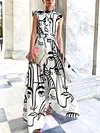 Sleeveless Wide Leg Jumpsuits