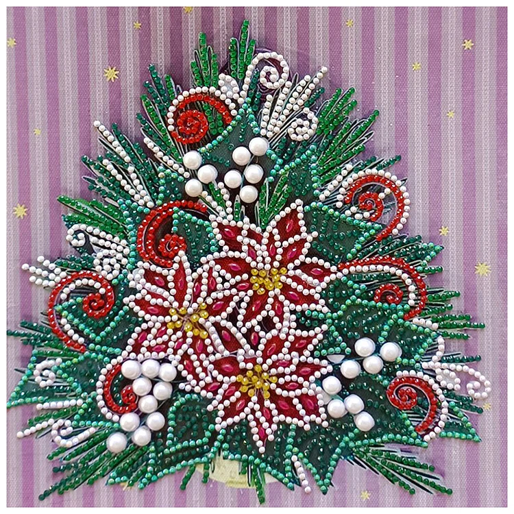 Partial Special-Shaped Diamond Painting - Painted Christmas Tree on Paper 30*30CM