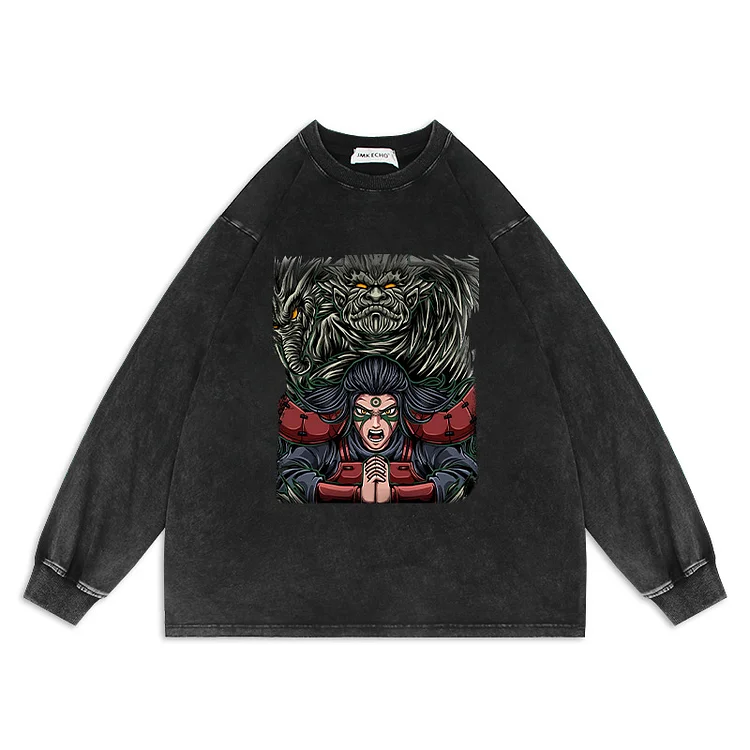 Pure Cotton Naruto Graphic Senju Hashirama Sweatshirt weebmemes
