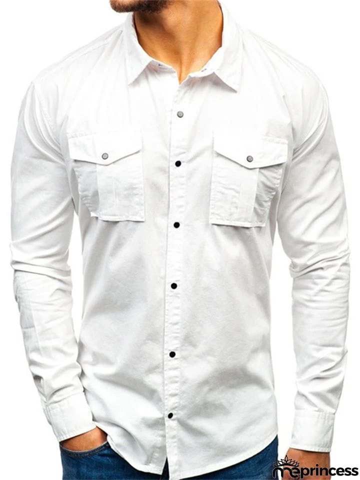 Classic Button Up Mens Safari Shirt