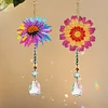 5Pcs Acrylic Double Sided Sunflower Full Drill Suncatcher Diamond Painting Kit