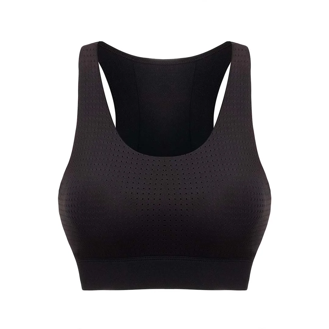 Mesh Breathable Double Breasted Sports Bra