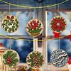6pcs/set DIY Diamond Special Shape Pearl Art Hanging Wooden Christmas Tree Ornament Kit