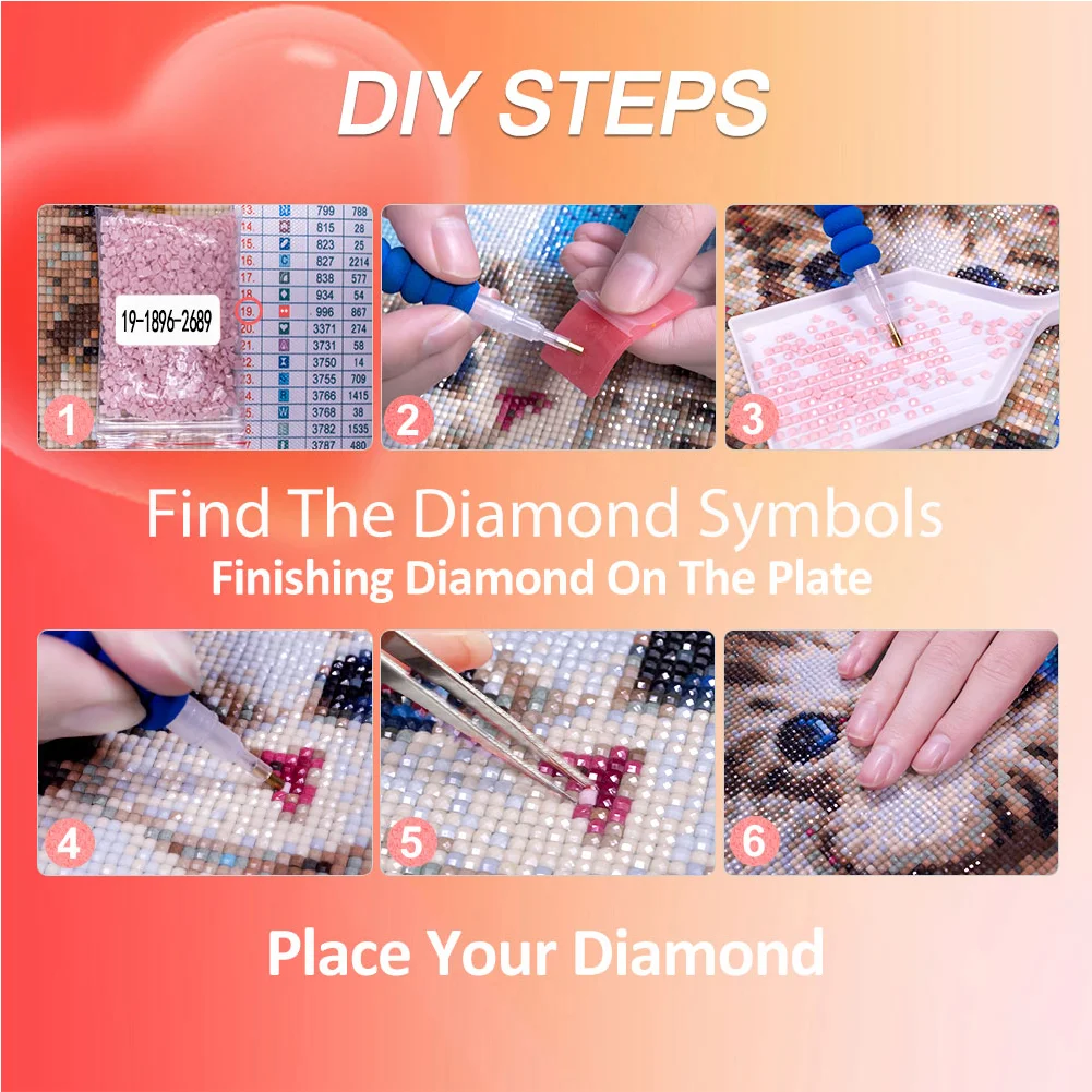 12pcs Birthday DIY Mini Round Diamond Painting Set Table Decor No Frame 15x18cm