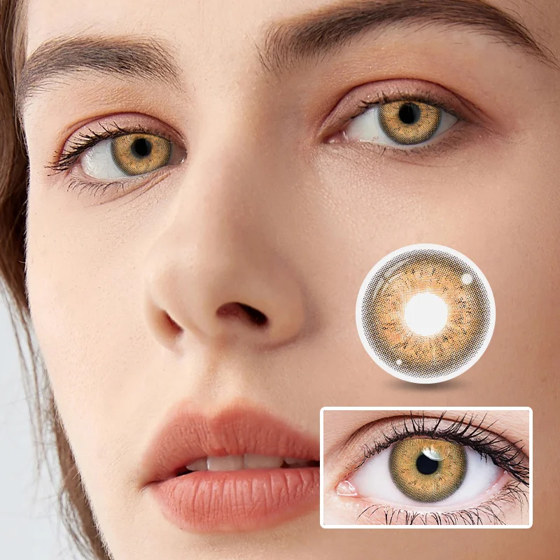 NEBULALENS Polaris Brown Yearly Prescription Colored Contacts NEBULALENS