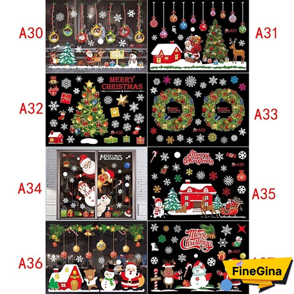 Christmas Decoration Glueless Static Window Sticker